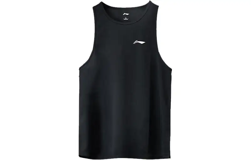 Li Ning T Shirts Unisex Black Crew Neck Moderate Straight Fit