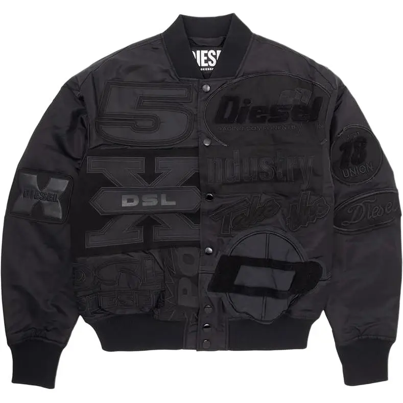 DIESEL SS25 Baseball Jacket Men's Black