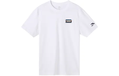 ANTA T Shirts Unisex White Crew Neck Moderate Straight Fit
