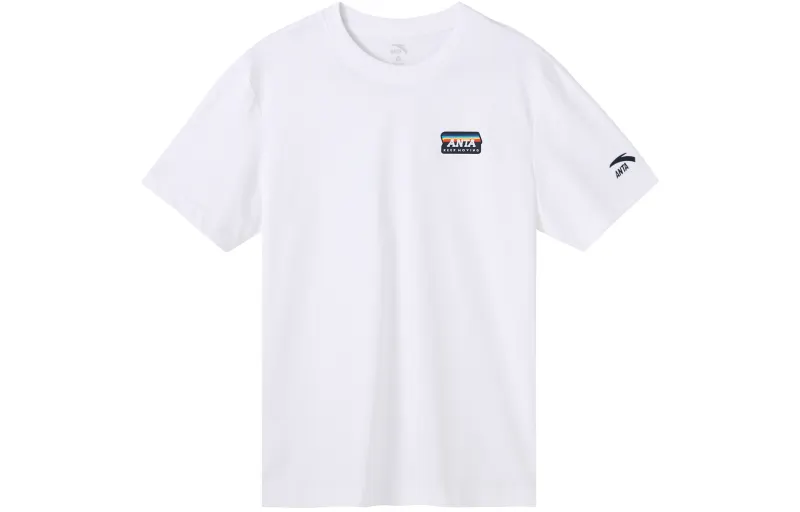 ANTA T Shirts Unisex White Crew Neck Moderate Straight Fit