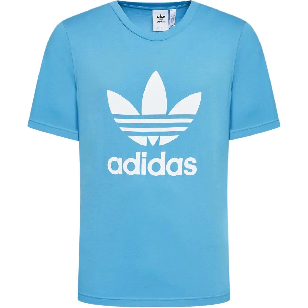 Adidas Originals T-Shirts Men's Blue Crew Neck Moderate Straight Fit