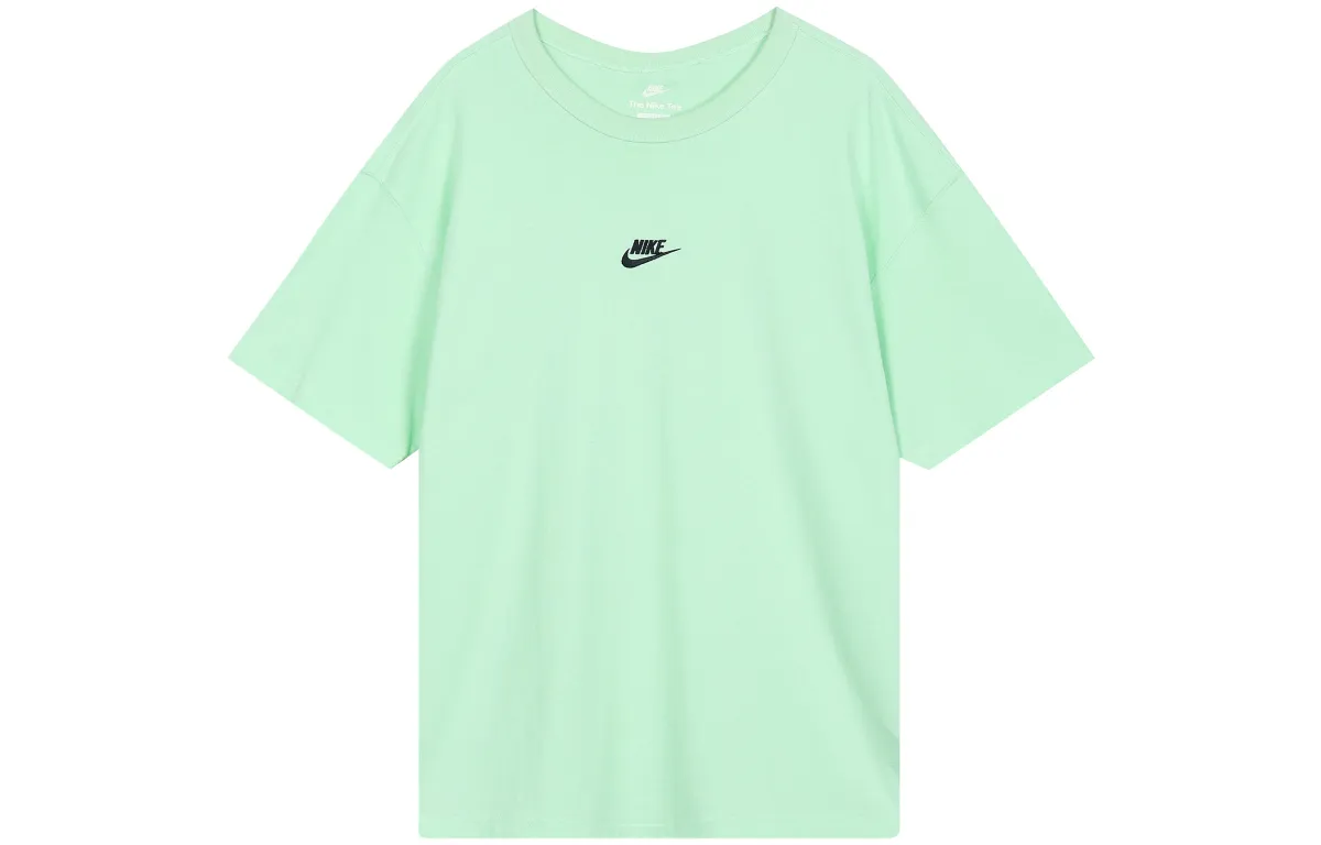 Nike Sportswear Essentials T-Shirts Men's Mint Green Crew Neck Moderate Straight Fit