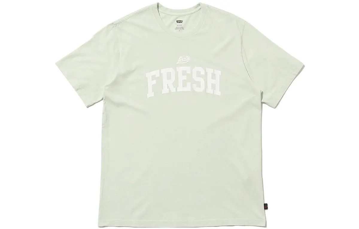 Levi's T-Shirts Men's Green Crew Neck Moderate Straight Fit
