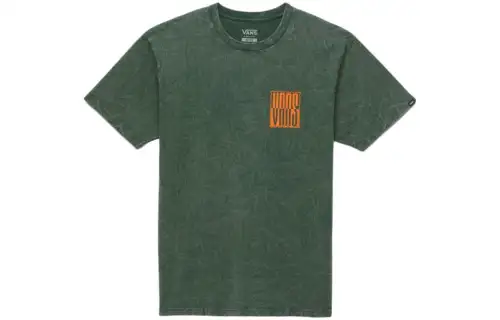 Vans T Shirts Unisex Green Crew Neck Moderate