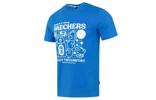 Skechers T Shirt Men's Simple Blue