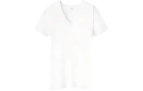 UNIQLO T Shirts Men's White V Neck Moderate