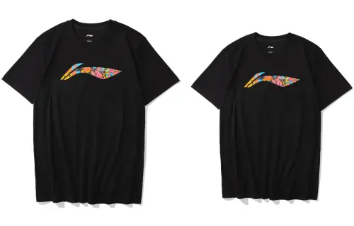 Li Ning T Shirt Unisex 2 Pack Black