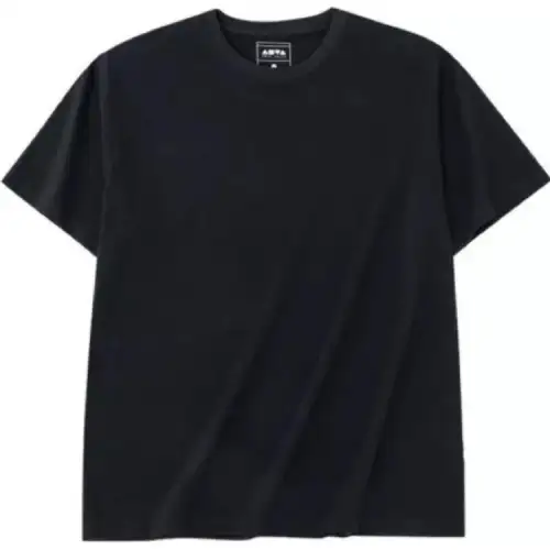 ANTA T Shirts Unisex Black Crew Neck Moderate Straight Fit