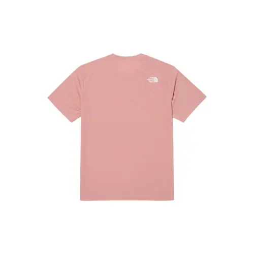 THE NORTH FACE T Shirts Men's Pink Crew Neck Moderate Straight Fit
