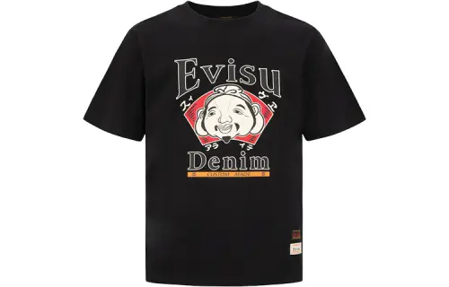 EVISU SS22 T Shirt Unisex Black