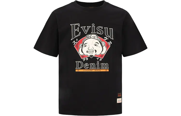 EVISU SS22 T Shirt Unisex Black