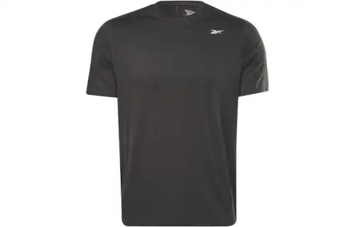 Reebok T Shirts Men's Black Crew Neck Moderate Straight Fit