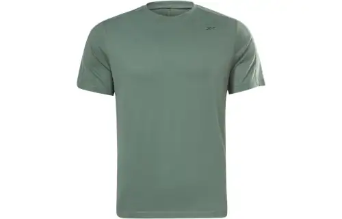 Reebok T Shirts Men's Green Crew Neck Moderate Straight Fit