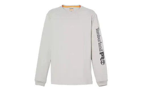 Timberland T Shirts Men's Light Gray Crew Neck Moderate Straight Fit