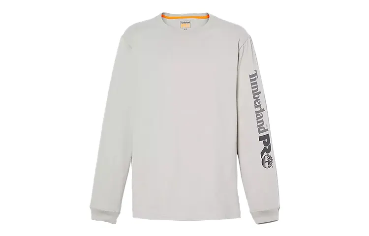 Timberland T Shirts Men's Light Gray Crew Neck Moderate Straight Fit