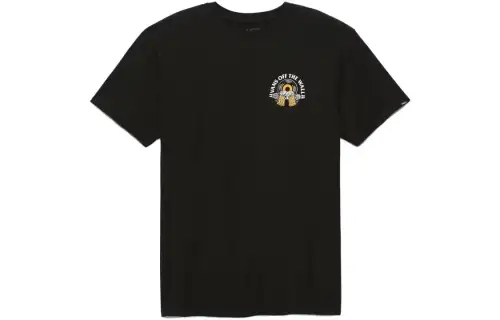 Vans T Shirts Unisex Black Crew Neck Moderate Straight Fit