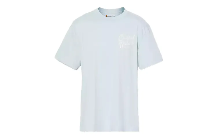 Timberland T-Shirts Unisex Blue Crew Neck Moderate Straight Fit