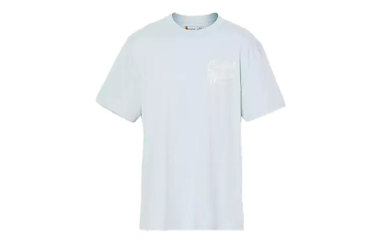Timberland T Shirts Unisex Blue Crew Neck Moderate Straight Fit
