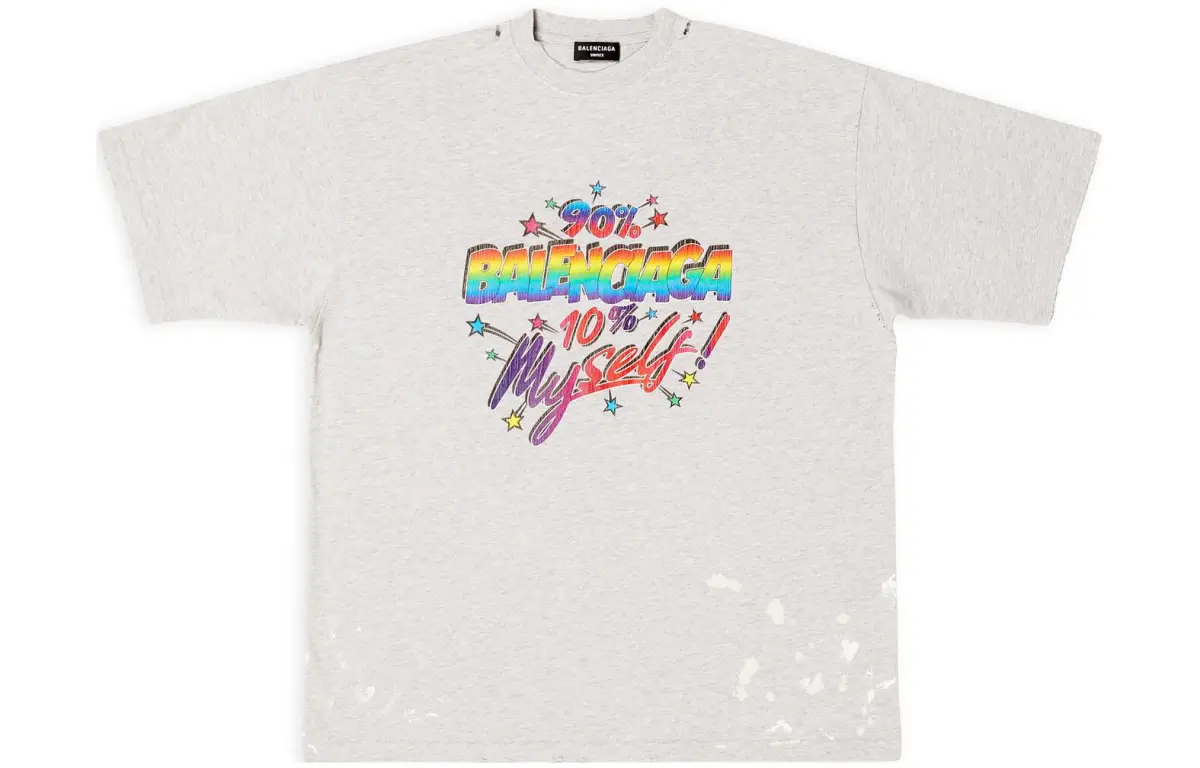 Balenciaga FW22 T Shirt Loose Fit Men's Gray
