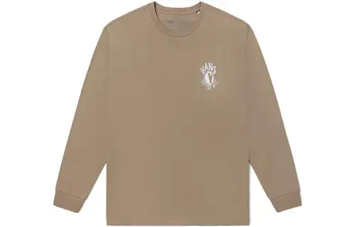 Vans T Shirts Unisex Brown Crew Neck Moderate Straight Fit