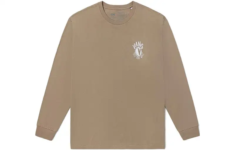 Vans T Shirts Unisex Brown Crew Neck Moderate Straight Fit