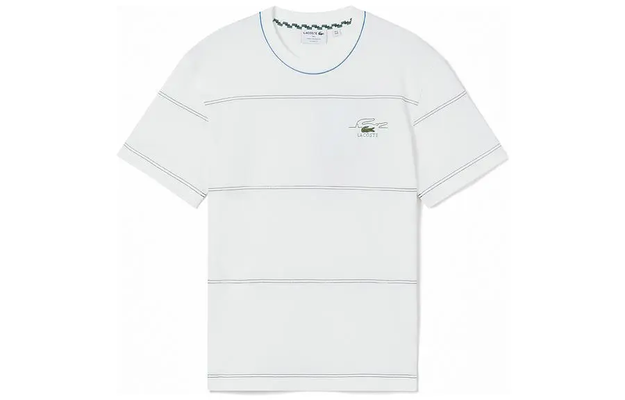 LACOSTE T Shirts Men's White Crew Neck Moderate