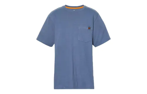 Timberland T Shirts Men's Blue Crew Neck Moderate Straight Fit