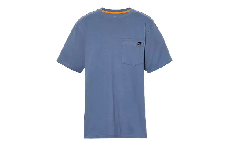 Timberland T Shirts Men's Blue Crew Neck Moderate Straight Fit