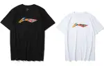 Li Ning T Shirts Unisex 2 Pack Black+White Crew Neck Moderate Straight Fit