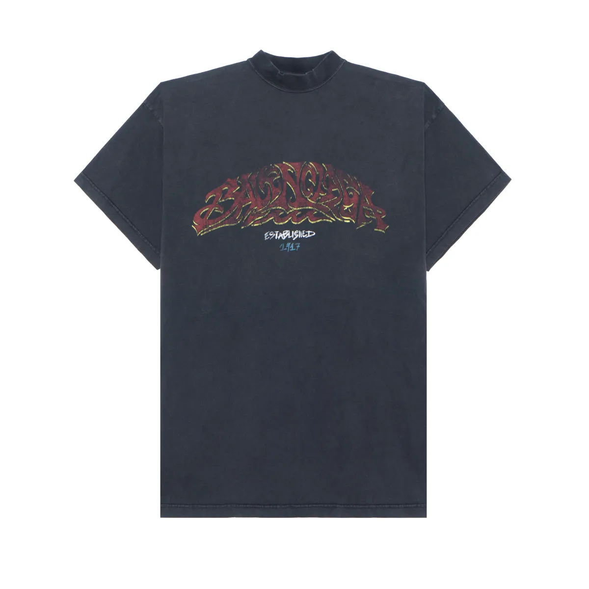 Balenciaga T Shirt Loose Fit Unisex Black