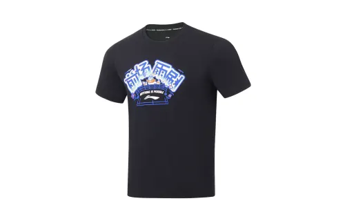 Li Ning Badminton Collection T Shirt Unisex Black