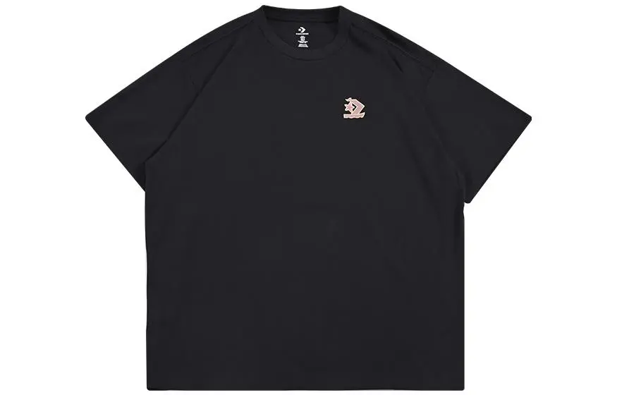 Converse ENJOY THE BREEZE T-Shirts Men's Black Crew Neck Moderate Straight Fit