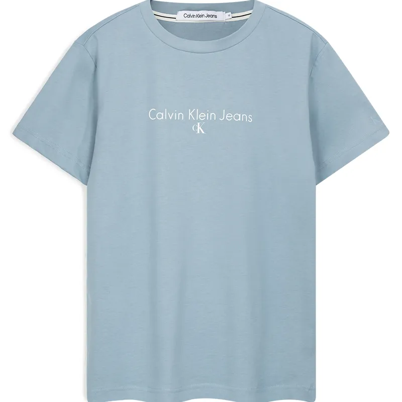 Calvin Klein T-Shirts Men's Blue Crew Neck Moderate