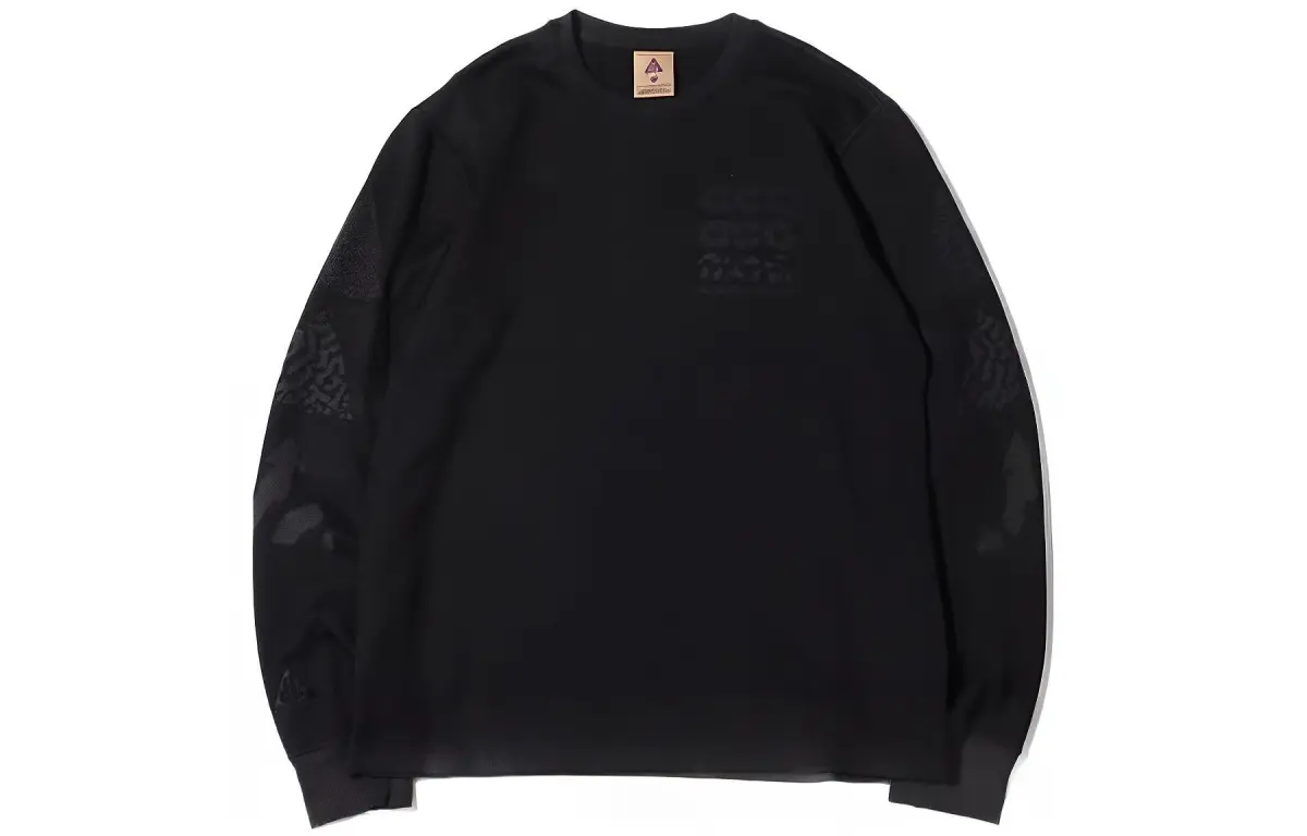 Nike ACG T-Shirts Men's Black Crew Neck Moderate Straight Fit