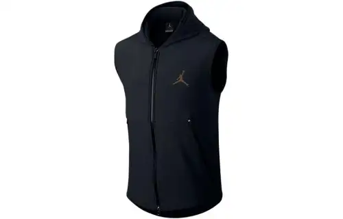 Jordan T Shirts Men's Black Hooded Non Detachable Moderate Straight Fit