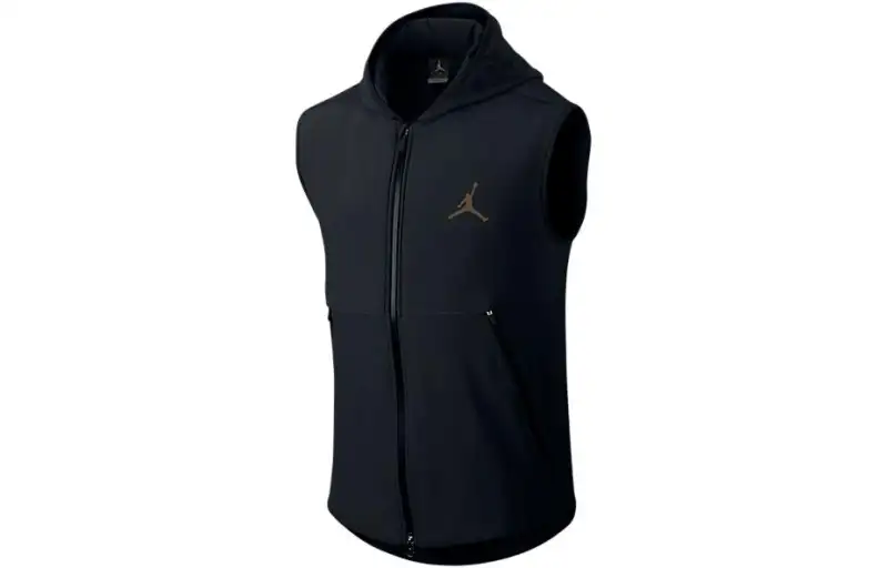 Jordan T Shirts Men's Black Hooded Non Detachable Moderate Straight Fit