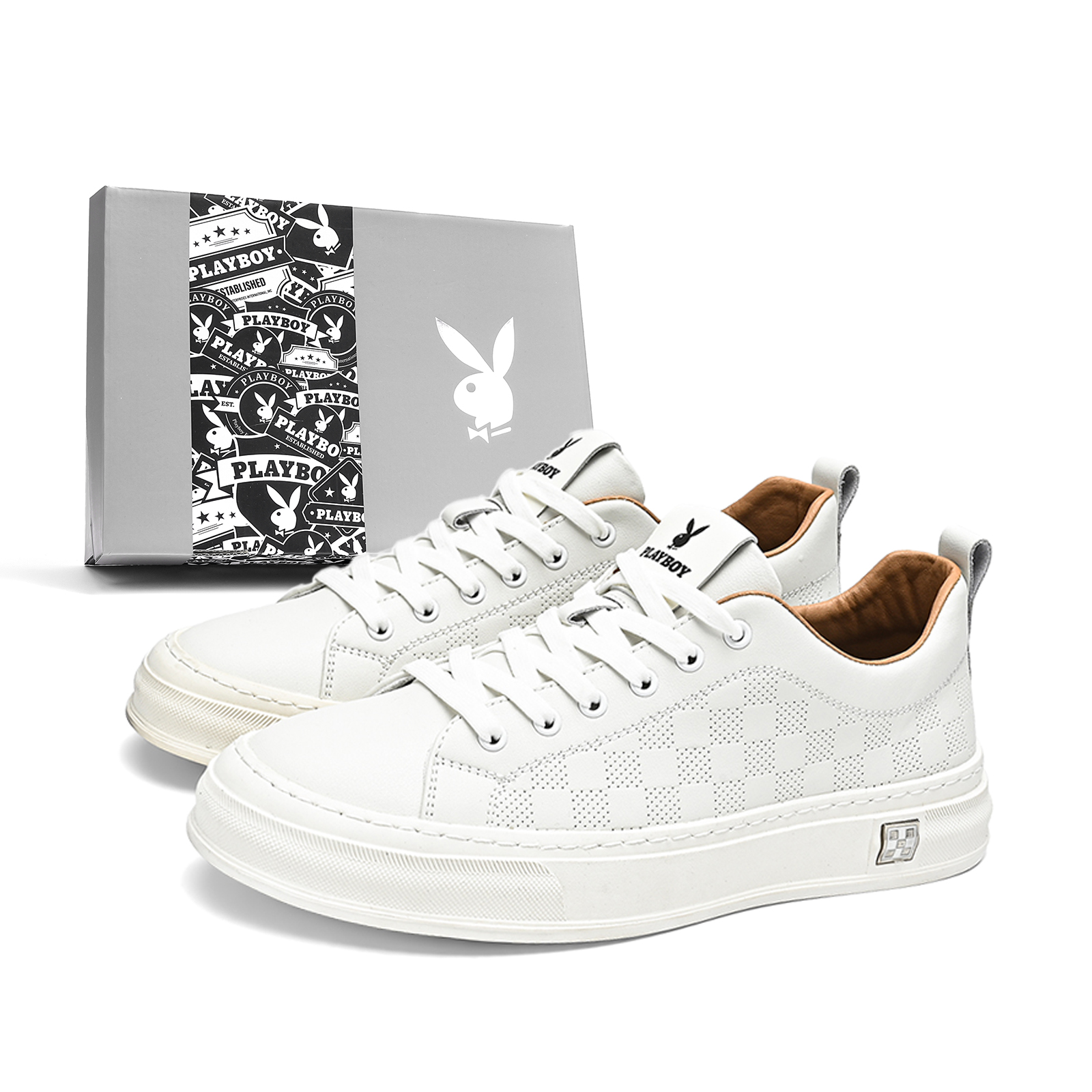 Playboy Плейбой винтаж модные Элегантный стиль популярный Советы по весеннему и летнему образу для уличных прогулок классический Универсальный нескользящие толстая Повышена износостойкость днища высокая Свет и просто для отдыха Комфортный уход за ногами и безопасен для кожи воздухопроницаемый Низкая банда панель обувь мужской стиль