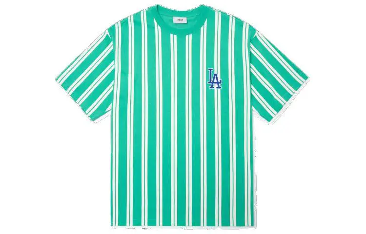 MLB Los Angeles Dodgers T-Shirts Unisex Mint Green Crew Neck Moderate Straight Fit