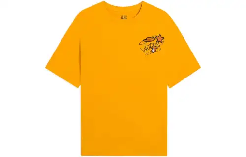 Li Ning X Disney Toy Story T Shirts Men's Wheat Golden Crew Neck Moderate Straight Fit