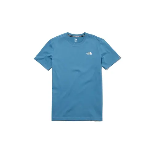 THE NORTH FACE T Shirts Unisex Blue Crew Neck Moderate Straight Fit