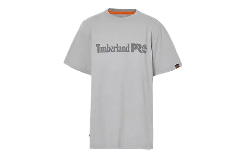 Timberland T Shirts Men's Light Gray Crew Neck Moderate Straight Fit