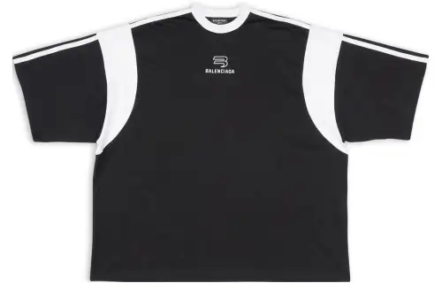 Balenciaga Boxy Side Striped Sporty B Logo T shirt