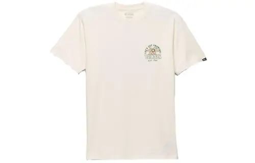 Vans T Shirts Unisex Natural Crew Neck Moderate Straight Fit
