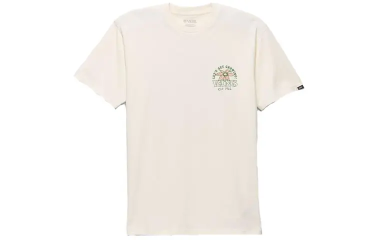 Vans T Shirts Unisex Natural Crew Neck Moderate Straight Fit