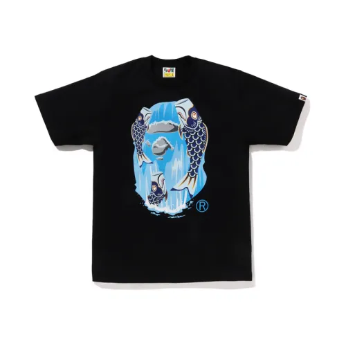 A BATHING APE T Shirts Men's Crew Neck Moderate Straight Fit