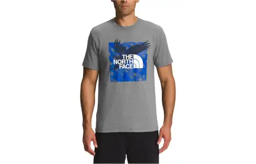 THE NORTH FACE T Shirts Men's Gray Crew Neck Moderate Straight Fit