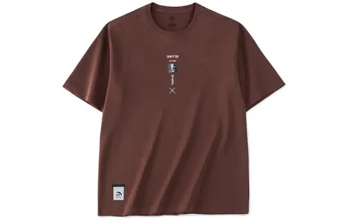ANTA Variety Training Collection T Shirts Men's Ginger Red Crew Neck Moderate Straight Fit
