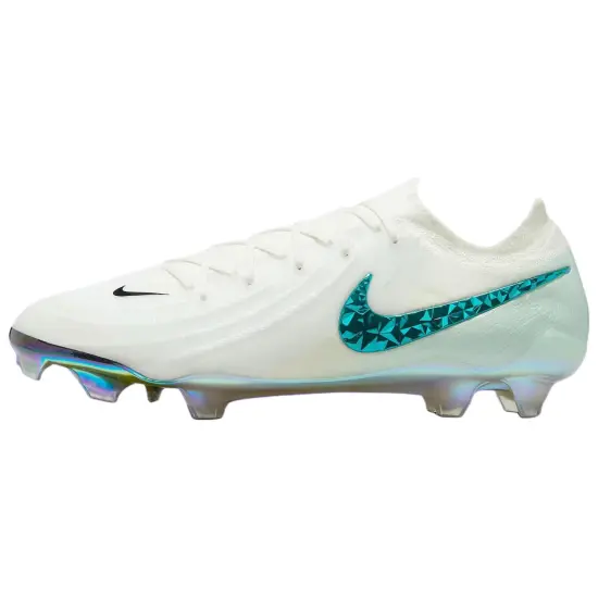 Nike Phantom GX 2 Elite FG Rubber Long Studs Anti Slip Wear Resistant Soccer Shoes Men's White