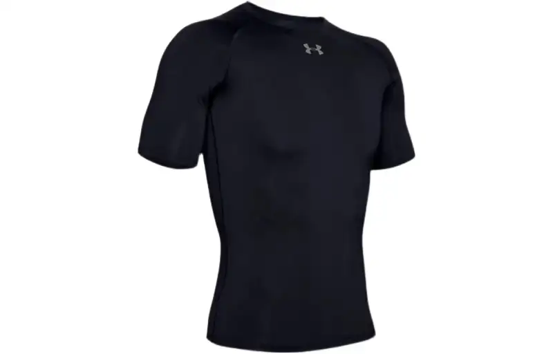Under Armour T Shirts Men's Black Crew Neck Moderate Straight Fit