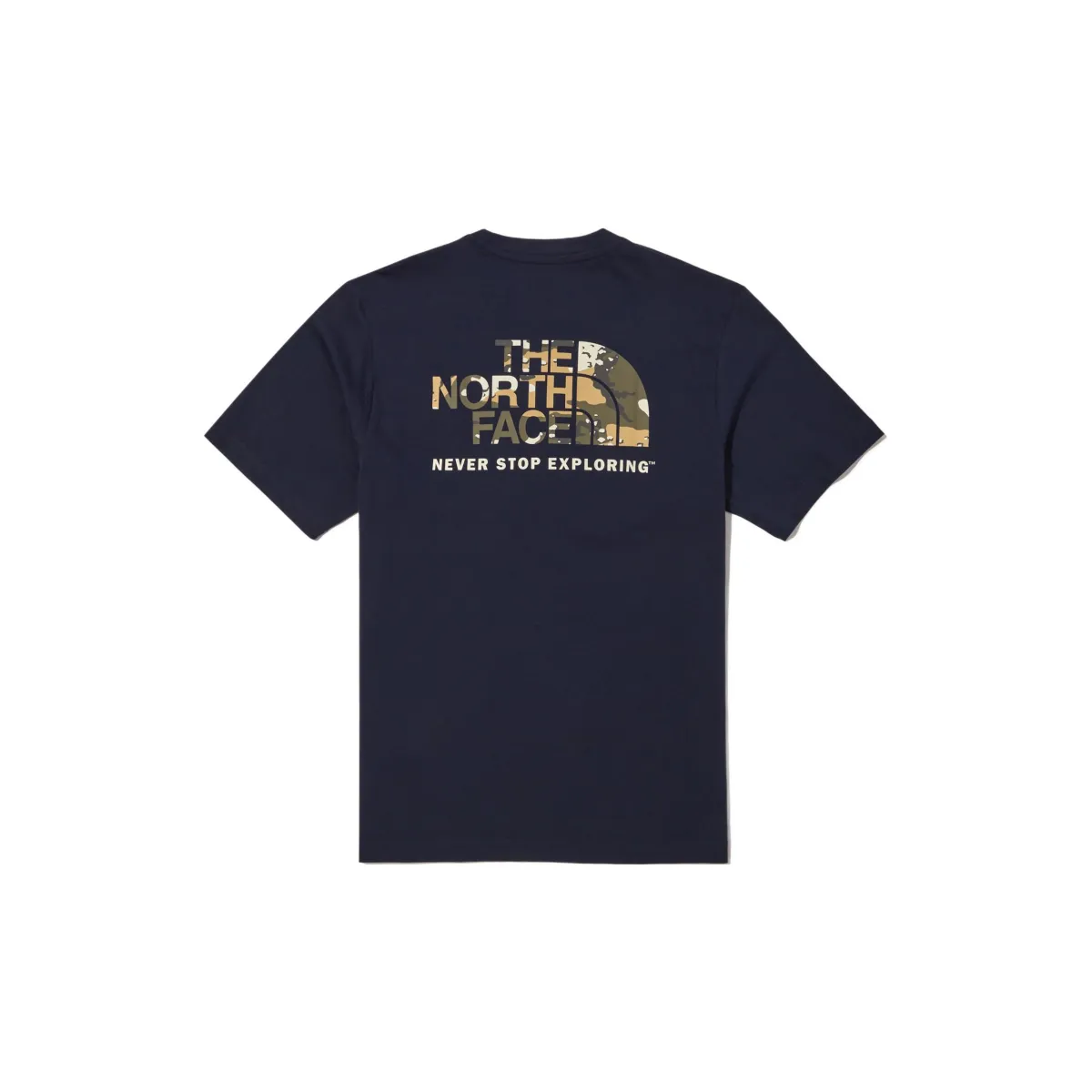THE NORTH FACE T-Shirts Men's Marine Blue Crew Neck Moderate Straight Fit